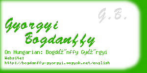 gyorgyi bogdanffy business card